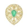 Image 1 : 0.94 ctw Emerald and 1.09 ctw Diamond 14K Yellow Gold Ring