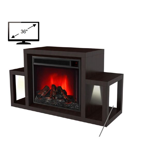 FOYER ELECTRIQUE KOMODO SP5723 ESPRESSO, 56" X 15.5" X 28.3"