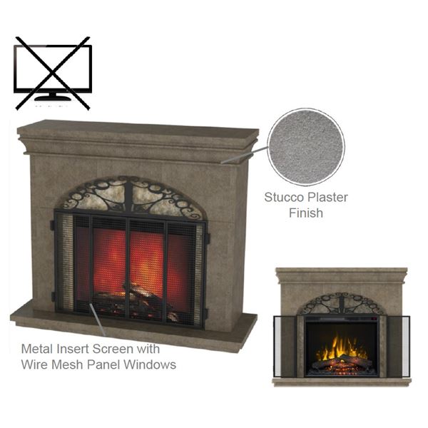 FOYER ELECTRIQUE KOMODO GRIS SP5751 43" X 15.7" X 37.4"