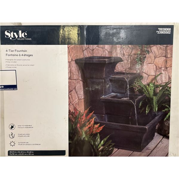 FONTAINE 4 ETAGES A/ POMPE #0938068, 30.31" X 24.42" X 32.68"