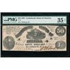 Image 1 : 1861 $50 T-14 Confederate PMG 35NET