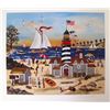 Image 1 : Jane Wooster Scott Beacon On The Beach Hand Signed Limited Ed. Lithograph