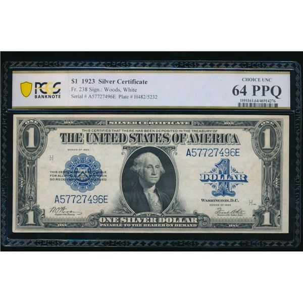 1923 $1 Silver Certificate PCGS 64PPQ