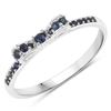 Image 1 : 14KT White Gold 0.31ctw Blue Sapphire Ring