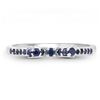 Image 2 : 14KT White Gold 0.31ctw Blue Sapphire Ring
