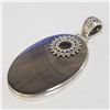 Image 1 : JP1106-909 SILVER LARGE GENUINE GEMSTONE PENDANT