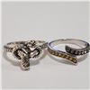 Image 1 : JP1106-904 SILVER LOT OF 2 CZ RING