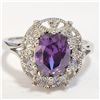 Image 1 : JP1106-942 SILVER AMETHYST CZ RING