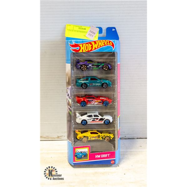 5 PACK OF HOTWHEELS DRIFT