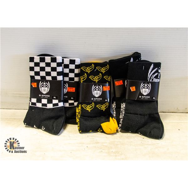 (5) XL BIKE SOCKS NEW