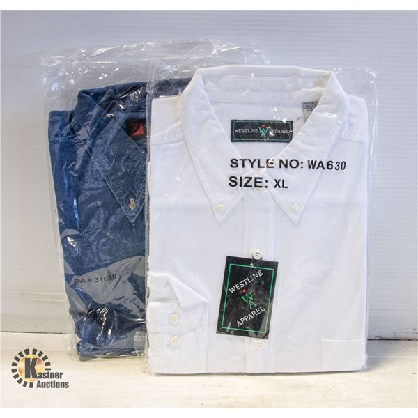 NEW SHIRTS 1DENIM/1WHITE SIZE XL