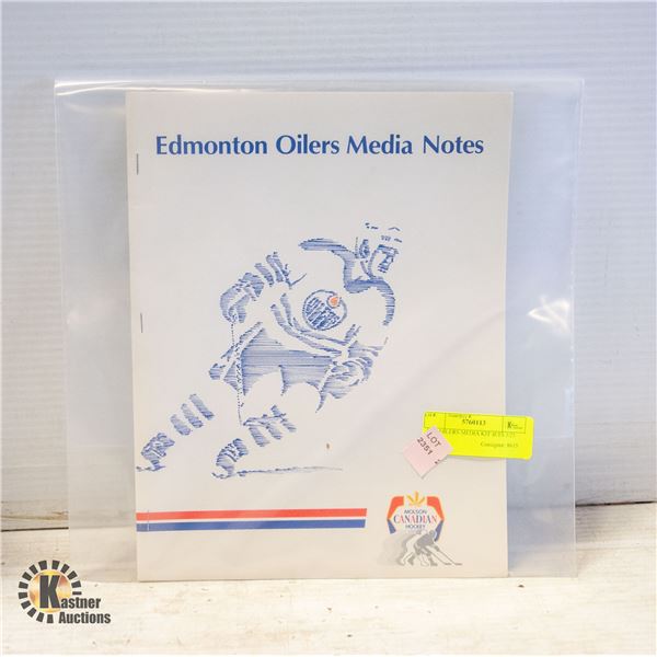 1989 OILERS MEDIA KIT JETS 3/23