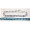 Image 1 : 925 SILVER TENNIS BRACELET W PINK & CLEAR STONES