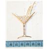 Image 1 : BUTLER RHINESTONE MARTINI BROOCH