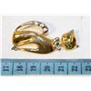 Image 1 : VINTAGE GOLD TONE CAT BROOCH