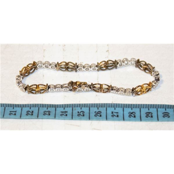 925 SILVER TENNIS BRACELET W CLEAR STONES