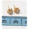 Image 1 : DIAMOND STUD EARRINGS WITH GOLD MOUNT