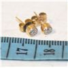 Image 1 : DIAMOND STUD EARRINGS WITH GOLD MOUNT