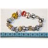 Image 1 : PANDORA STYLE CHARM BRACELET W/ 18 CHARMS