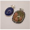 Image 1 : #181-NATURAL LAPIZ LAZULI /UNAKITE PENDANT