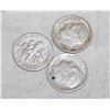 Image 2 : LOT OF 3 SILVER 90% VARIOUS USA ONE DIME COINS