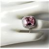 Image 1 : 17)  CLEAR DOUBLE HALO CZ WITH EMERALD CUT PALE