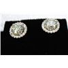 Image 1 : #764-GRA CERTIFIED PAIR MOISSANITE EARRINGS