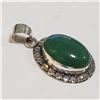 Image 1 : JP1106-640 SILVER GREEN ONYX PENDANT