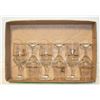 6 OLYMPIC WINE GLASSES