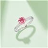 Image 1 : 1 CT GRA CERTIFIED PINK MOISSANITE 925 ST. SILVER