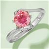 Image 1 : 1 CT GRA CERTIFIED PINK MOISSANITE 925 ST. SILVER