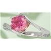 Image 3 : 1 CT GRA CERTIFIED PINK MOISSANITE 925 ST. SILVER