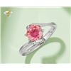 Image 4 : 1 CT GRA CERTIFIED PINK MOISSANITE 925 ST. SILVER