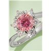 Image 1 : 1 CT GRA CERTIFIED PINK MOISSANITE 925 ST. SILVER