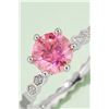 Image 1 : 1 CT GRA CERTIFIED PINK MOISSANITE 925 ST. SILVER