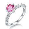 Image 1 : 1CT GRA CERTIFIED PINK MOISSANITE 925 ST. SILVER
