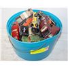 Image 1 : PAIL OF 50 OLD DINKY, CORGI, LESNEY, HOTWHEELS
