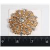 Image 1 : NEW GOLD TONE ANTIQUE STYLE RHINESTONE BROOCH