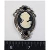 Image 1 : NEW CAMEO STYLE RHINESTONE BROOCH