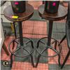 Image 1 : 2 NEWLY BUILT SWIVEL RUSTIC BECKO US BAR STOOLS