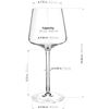 Image 2 : NEW SET OF 4 LUXBE CRYSTAL WINE GLASSES, 600ML