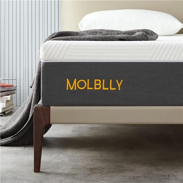 NEW MOLBLLY 10" FULL SIZE GEL MEMORY FOAM PREMIUM