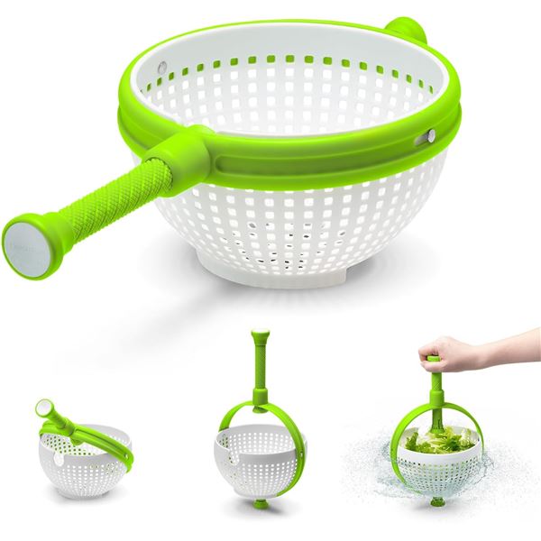 NEW SPINNING AND STRAINING COLANDER - GREEN