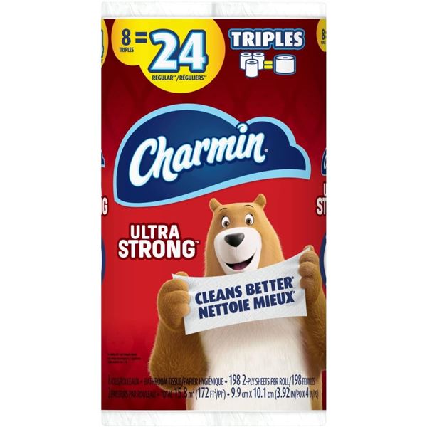 NEW CHARMIN ULTRA STRONG TOILET PAPER TRIPLE ROLL