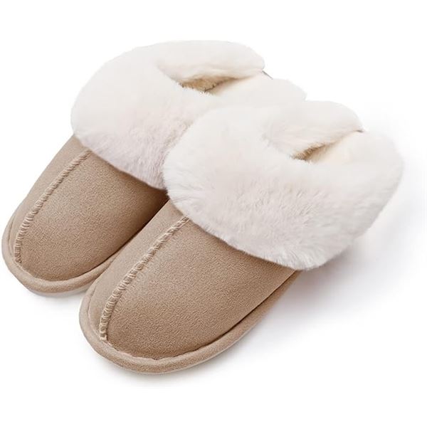 NEW GARATIA WOMEN PLUSH FUZZY HOUSE SLIPPERS