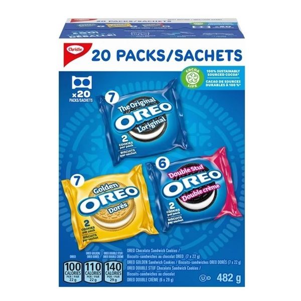 NEW CASE OF OREO VARIETY PACK SCHOOL SNACKS