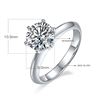 Image 5 : 2 CT GRA CERTIFIED 6 CLAW 925 ST SILVER MOISSANITE