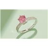 Image 2 : 1 CT GRA CERTIFIED PINK MOISSANITE 925 ST. SILVER