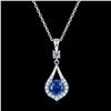 Image 1 : 1 CT GRA CERTIFIED "AMBIGUOUS" DROP SHAPE NECKLACE