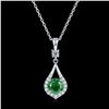 Image 1 : 1 CT GRA CERTIFIED "AMBIGUOUS" DROP SHAPE NECKLACE